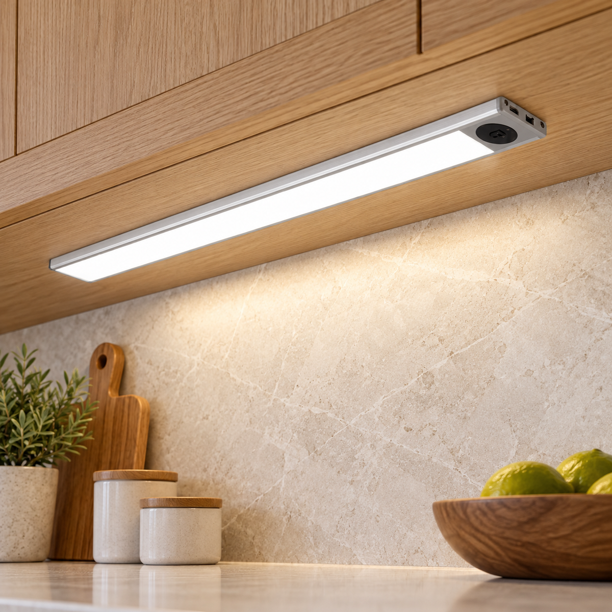 Silver Rechargeable Hand-Wave Cabinet Light – 40 cm
