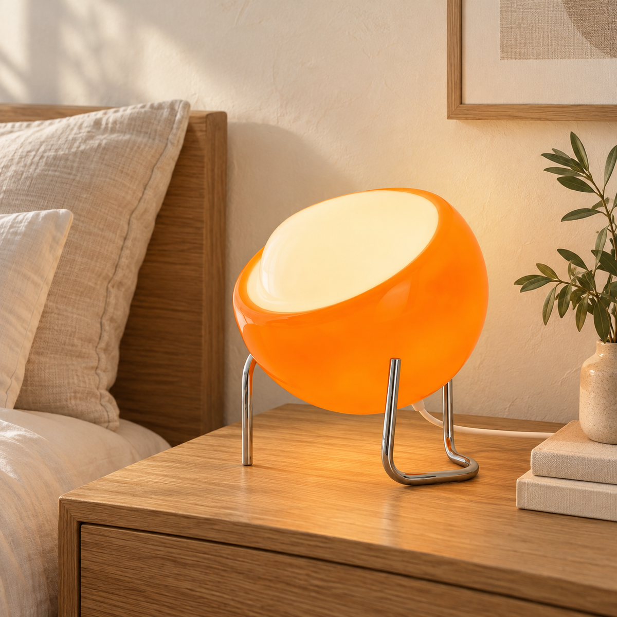 Vintage Glass Table Lamp