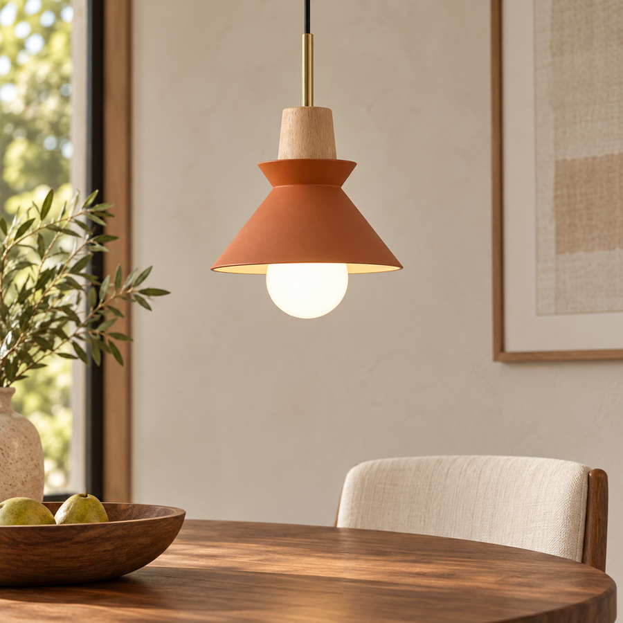 Modern Wooden LED Pendant Lamp — 220V