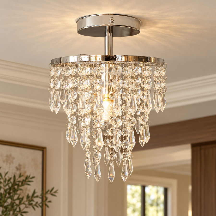Modern Crystal Mini Chandelier Ceiling Light