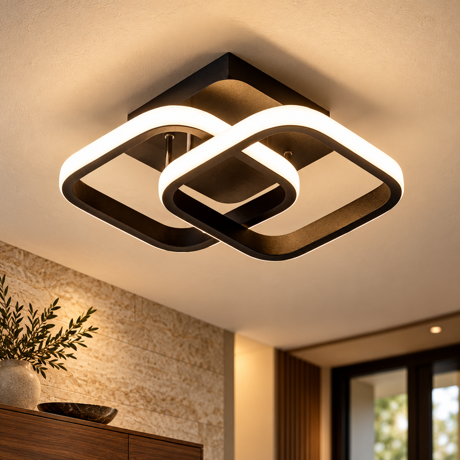 Modern Minimalist LED Ceiling Lamp with Three-Color Dimming for Corridor and Hallway