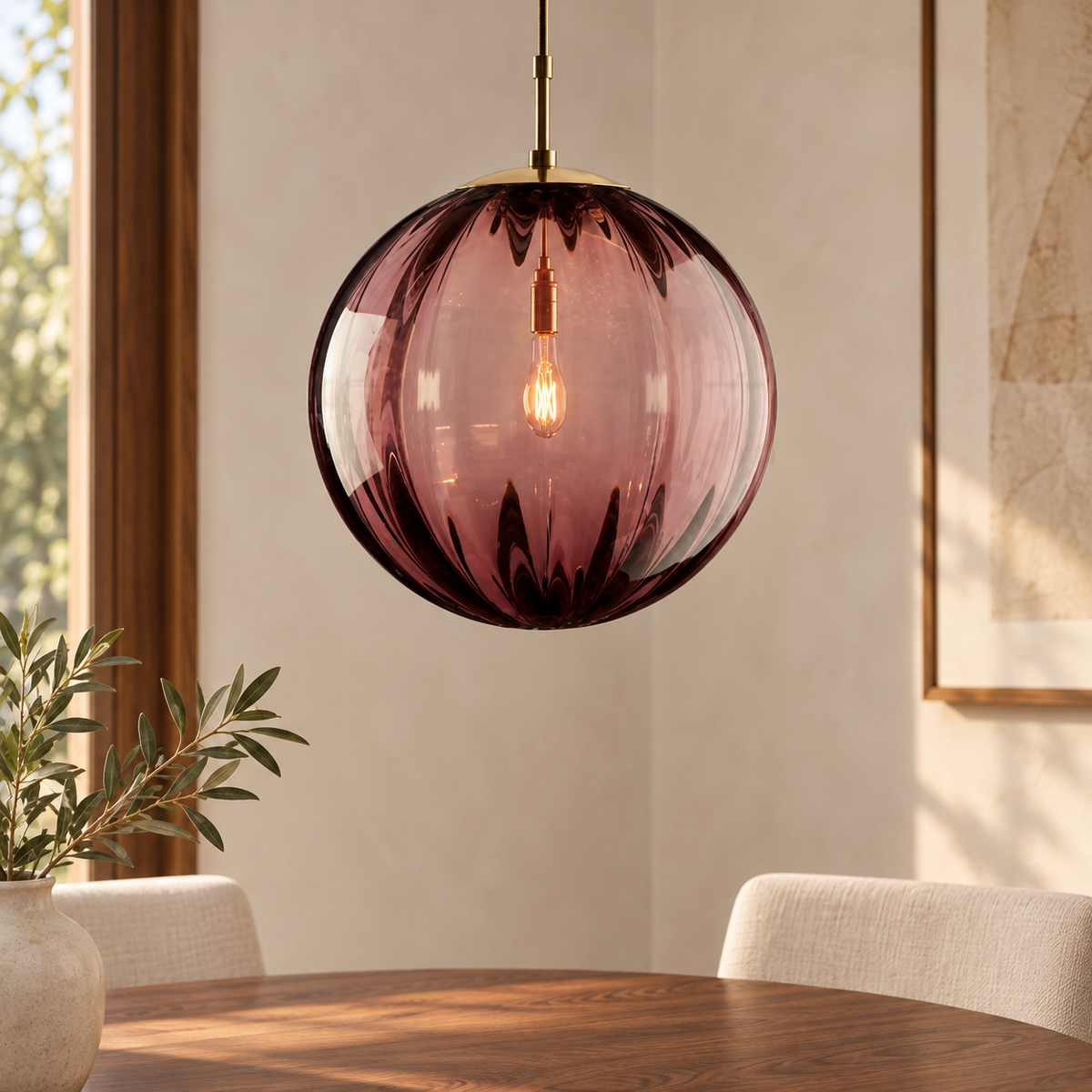 Scandinavian Glass Pendant Lamp