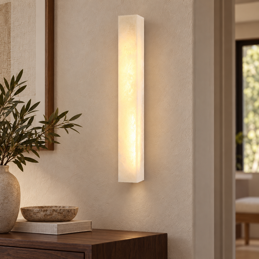 Natural Marble LED Wall Sconce – 60 cm